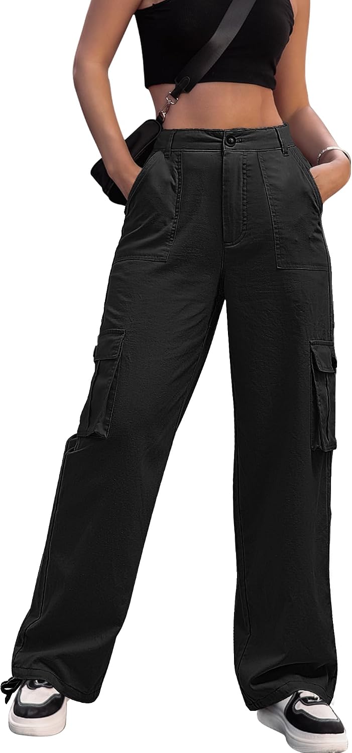 ZMPSIISA High Waisted Cargo Pants