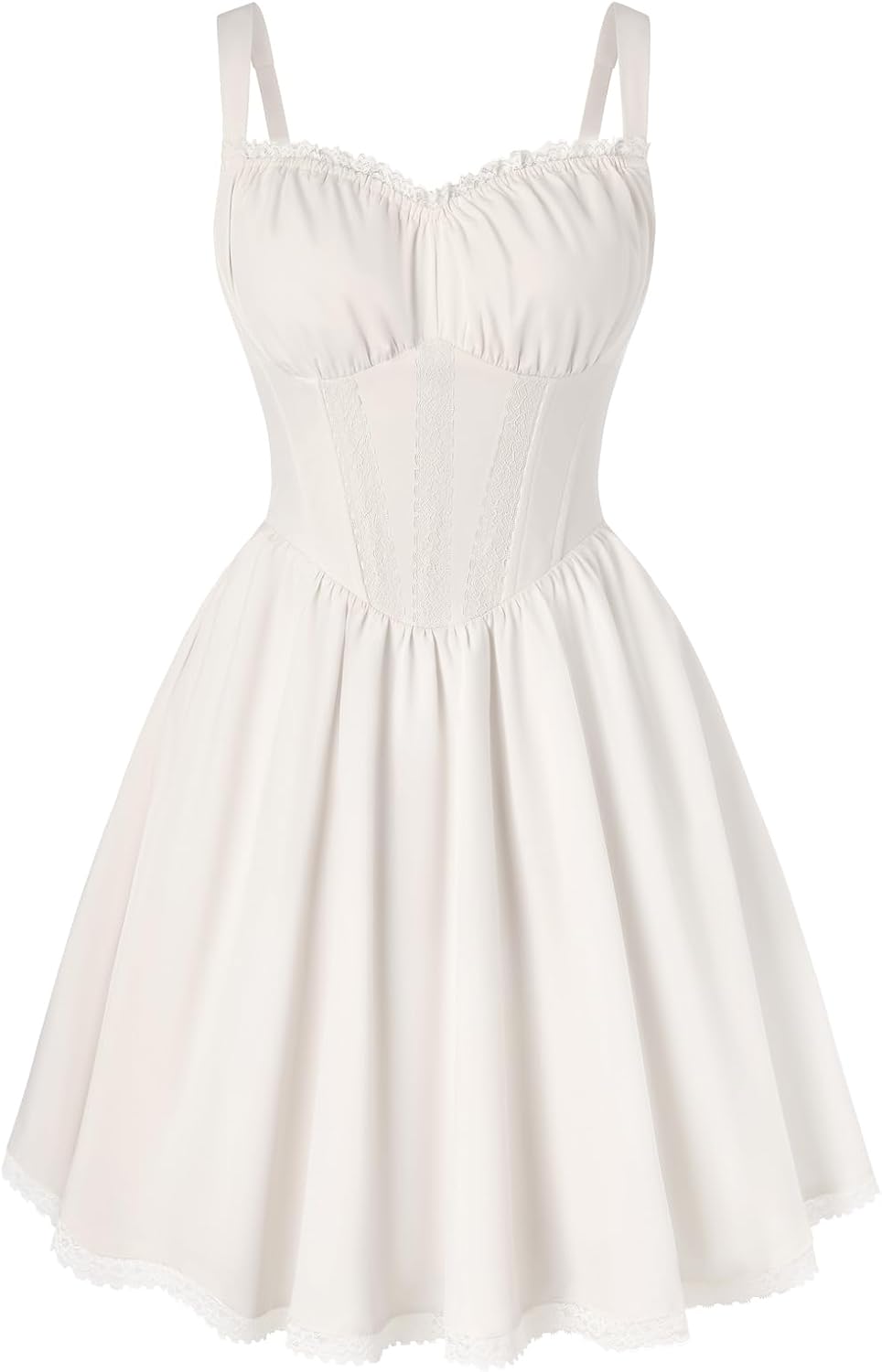 Scarlet Darkness Lace Corset Mini Dress with Pocket Women Teens Grad Outfit
