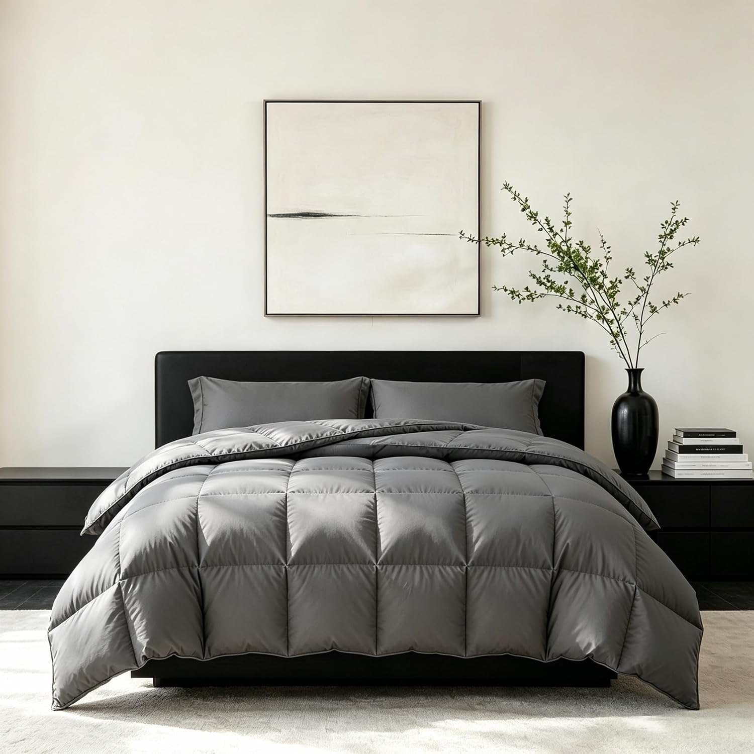 Down Fiber Twin Comforters (Grey