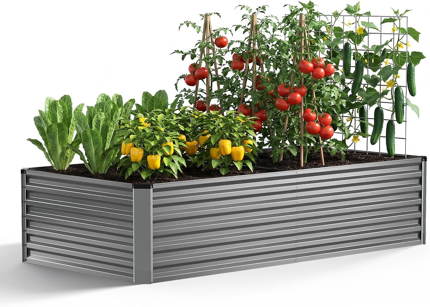 Moosprr Galvanized Raised Garden Beds