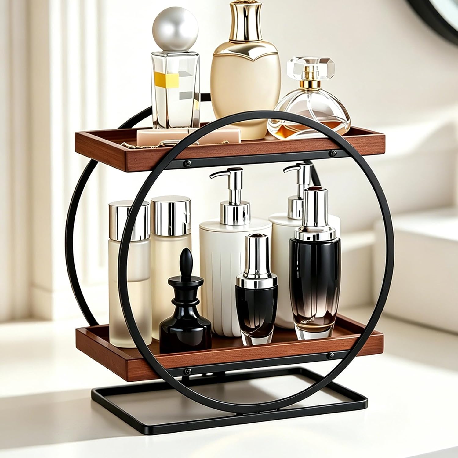 YIWANFW Bamboo Bathroom Organizers