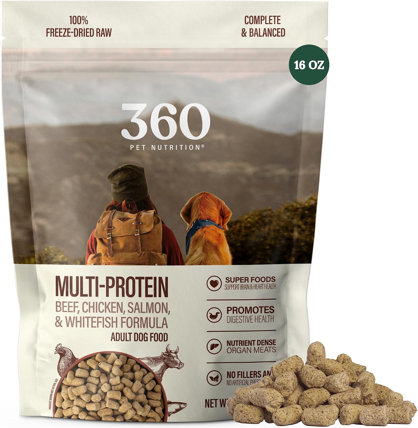 360 Freeze-Dried Raw Dog Foods