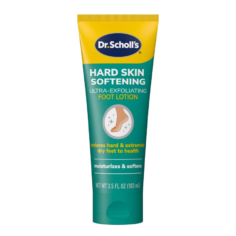 Dr. Scholl's Dry, Flaky Skin Remover Ultra Exfoliating Foot Lotion Cream, 3.5 oz, Moisturizer with Urea for Rough Dry Cracked Feet, Heal and Soothe for Healthy Looking Feet, Intensive Foot Skin Care