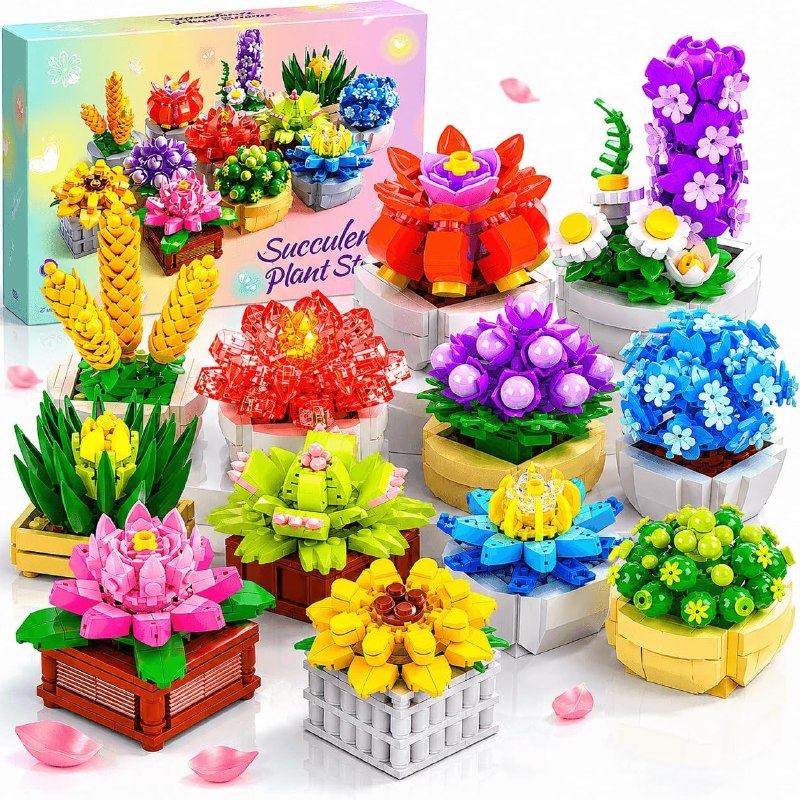 QiqoPoyee Succulent Flower Sets