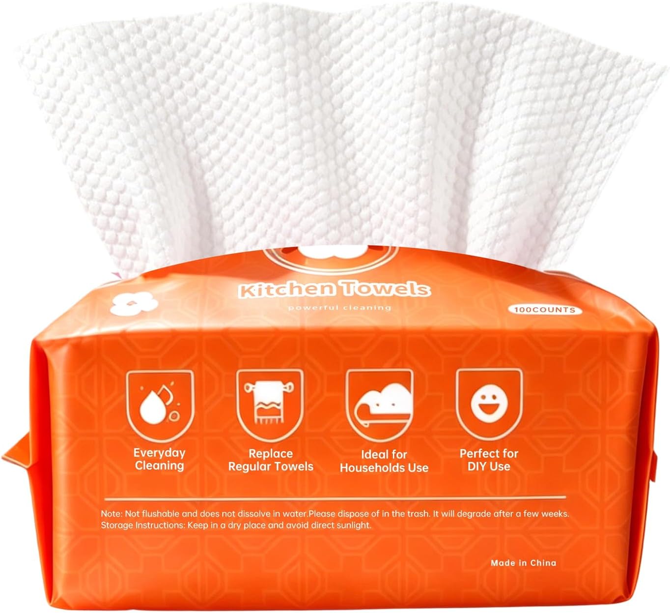 Disposable Cleaning Washcloths (100-Pack
