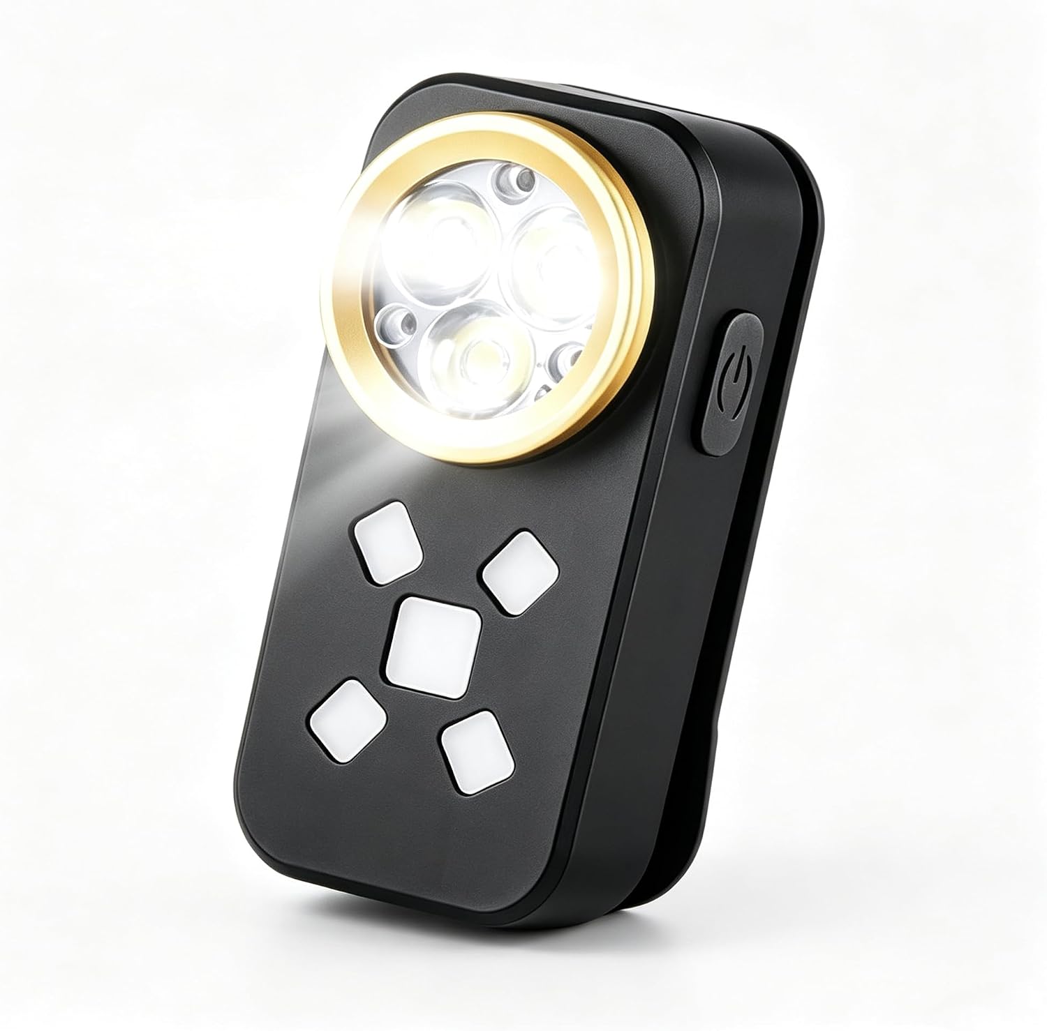 FOSFIS Rechargeable EDC Flashlight, 500 Lumens Portable Clip On Light, Pocket Flashlights Rechargeable, IP68 Waterproof Mini EDC Light for Signaling, Camping, Emergency (Black)