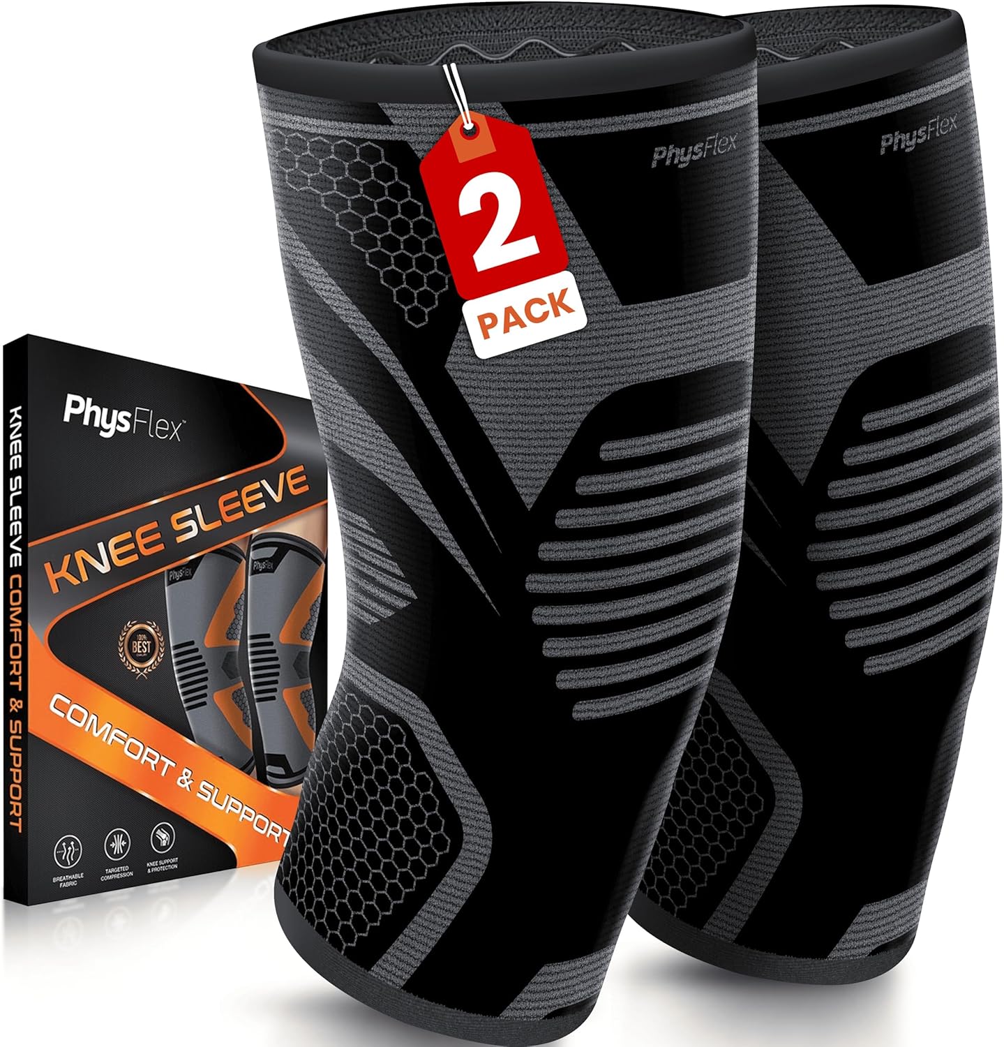 PhysFlex Knee Braces (Black