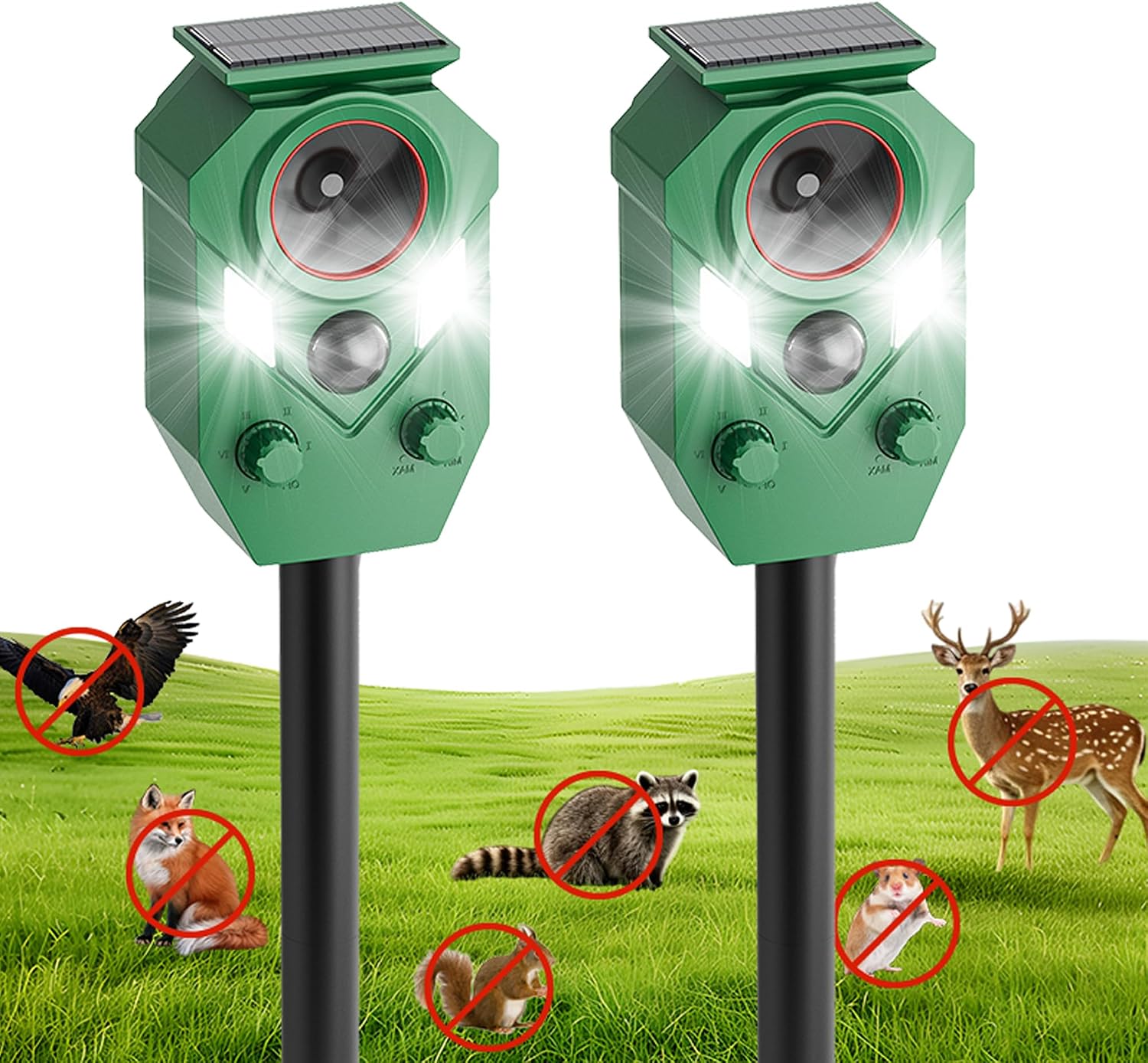 Solar Ultrasonic Animal Repellers