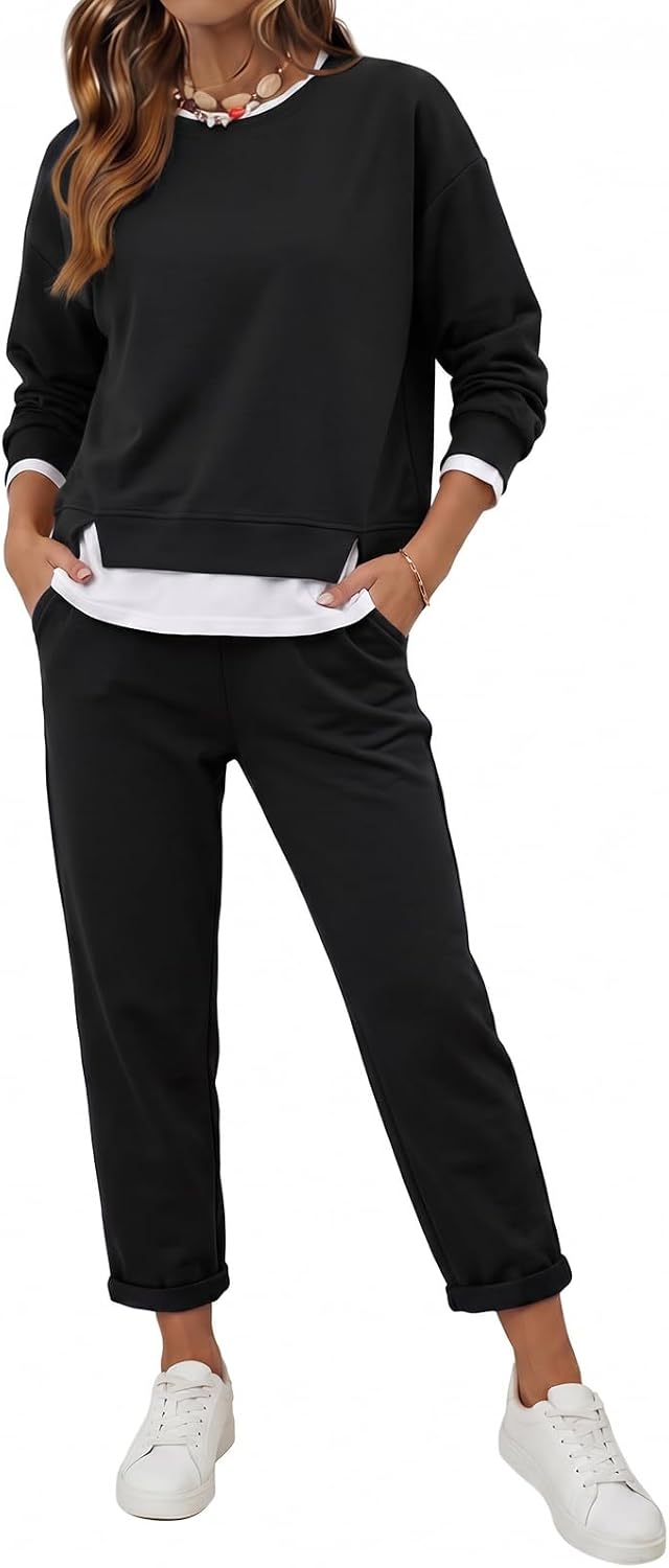 Oversized Sweatshirt Sweatpants Sets