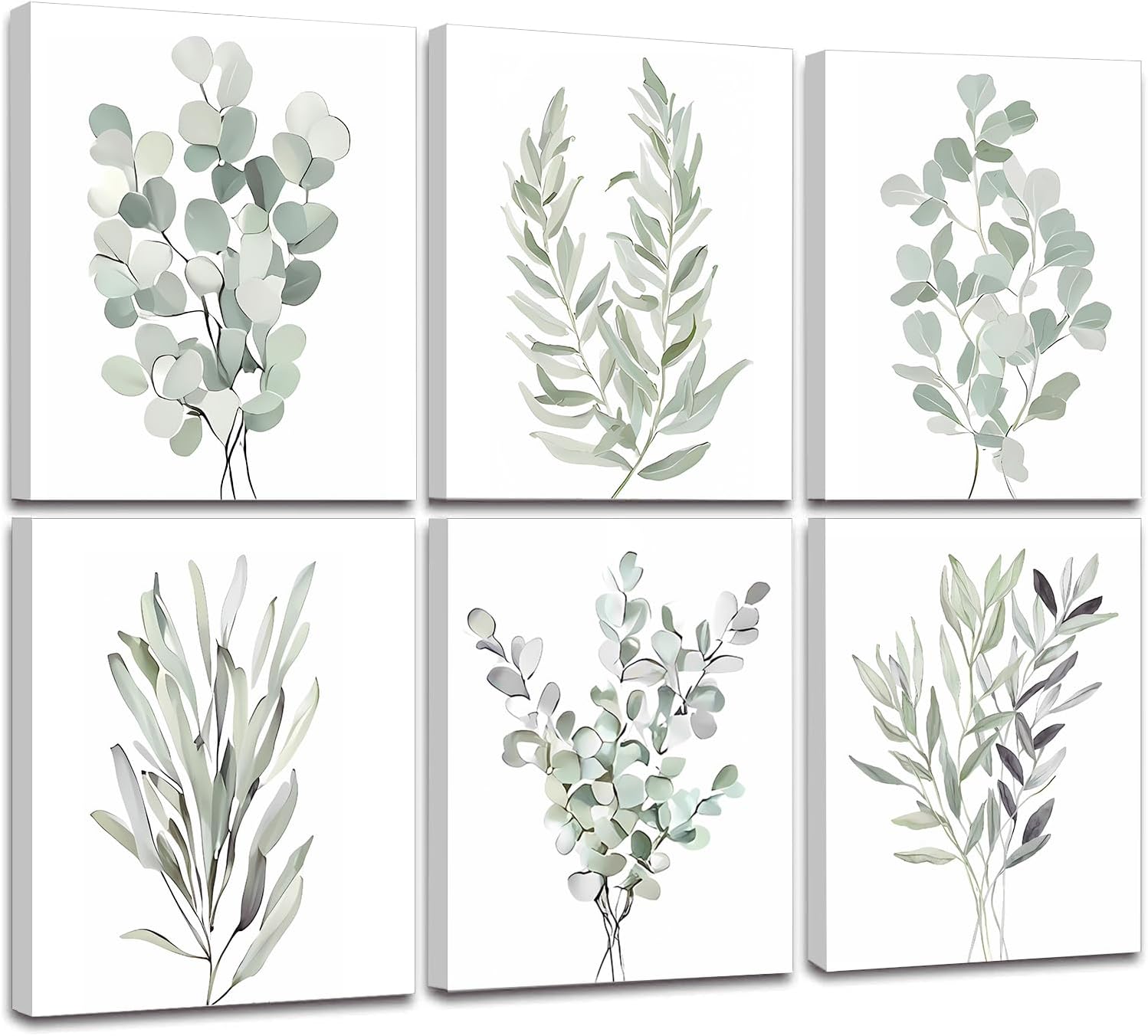 Botanical Canvas Wall Arts (Set of 6