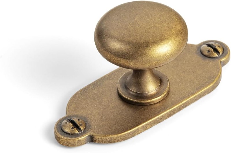 Goo-Ki Antique Brass Cabinet Knobs (Set