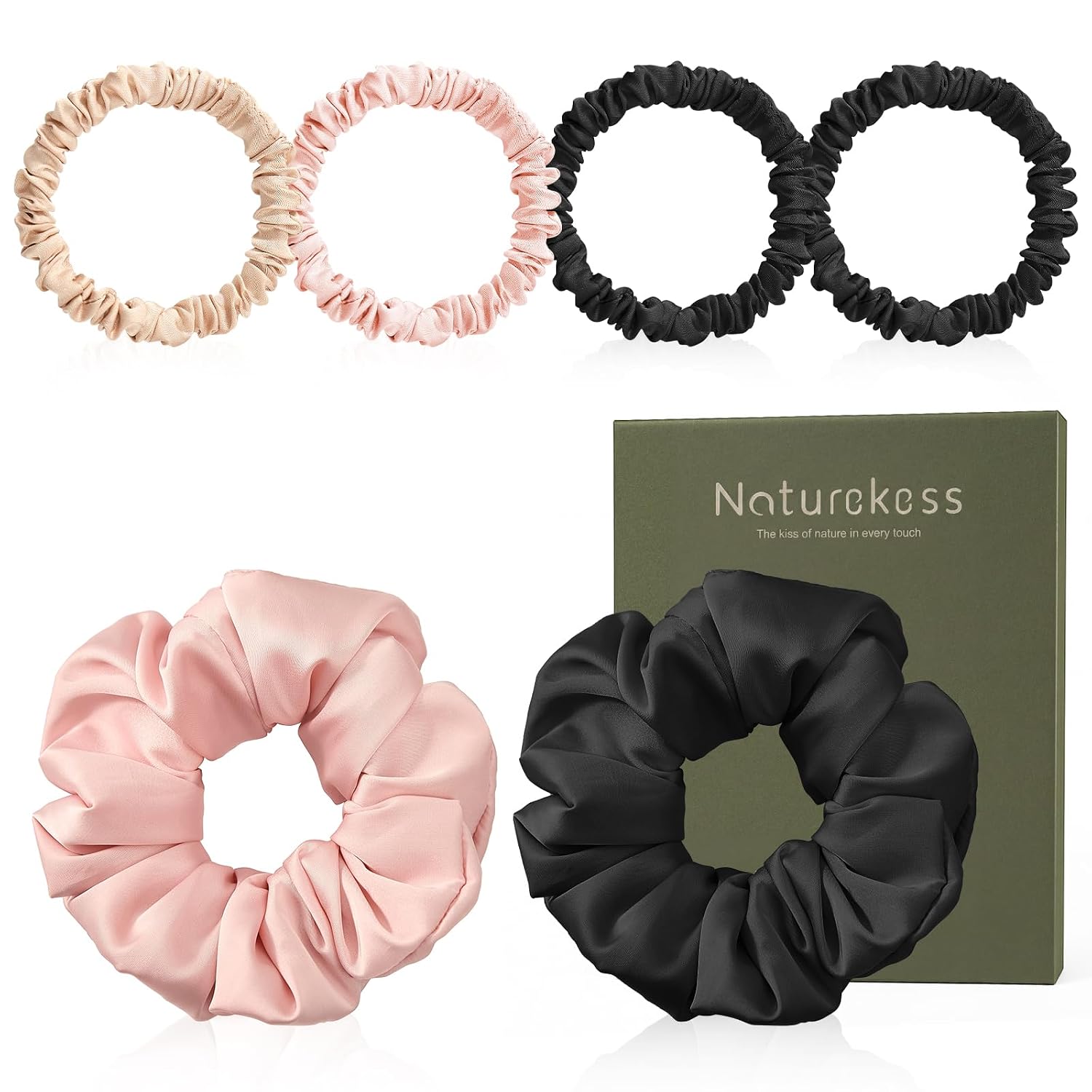 Mulberry Silk Scrunchies Set