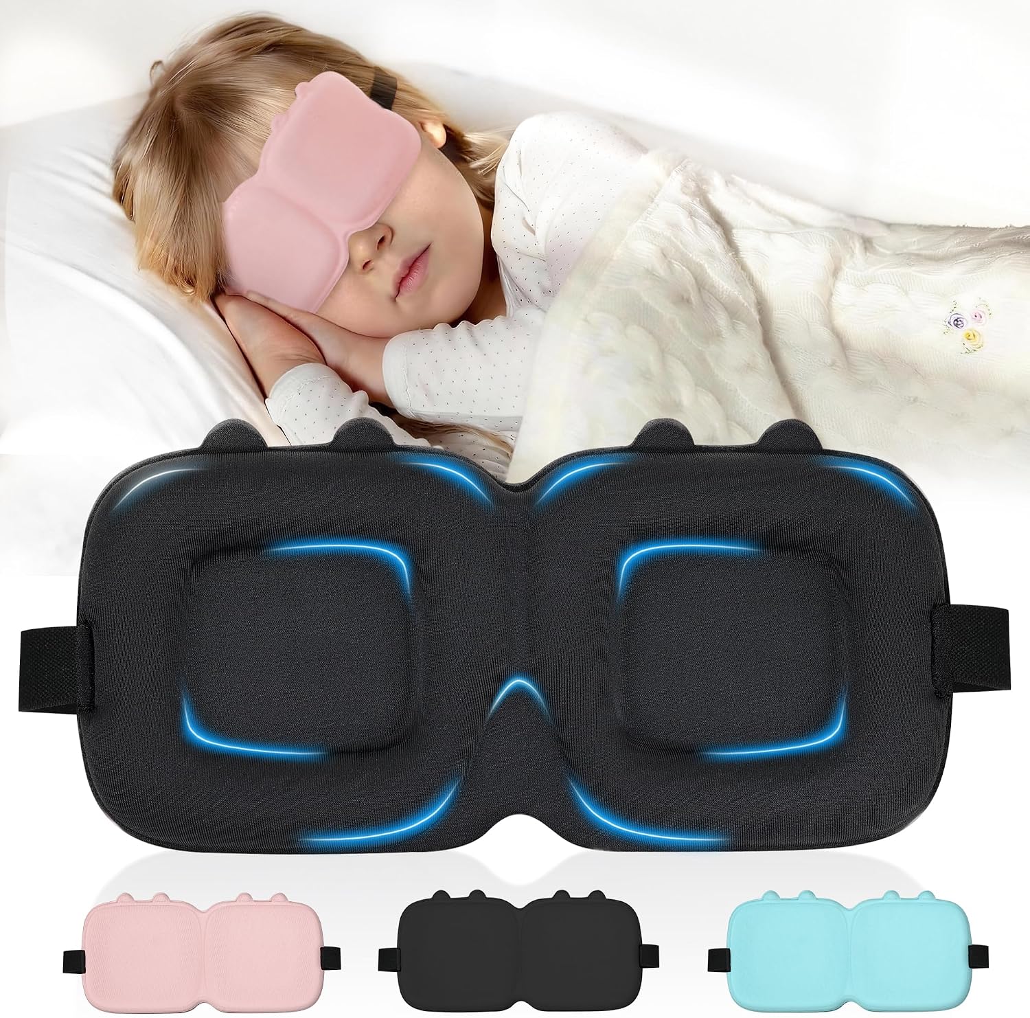 Kids 3D Sleep Masks (Pink