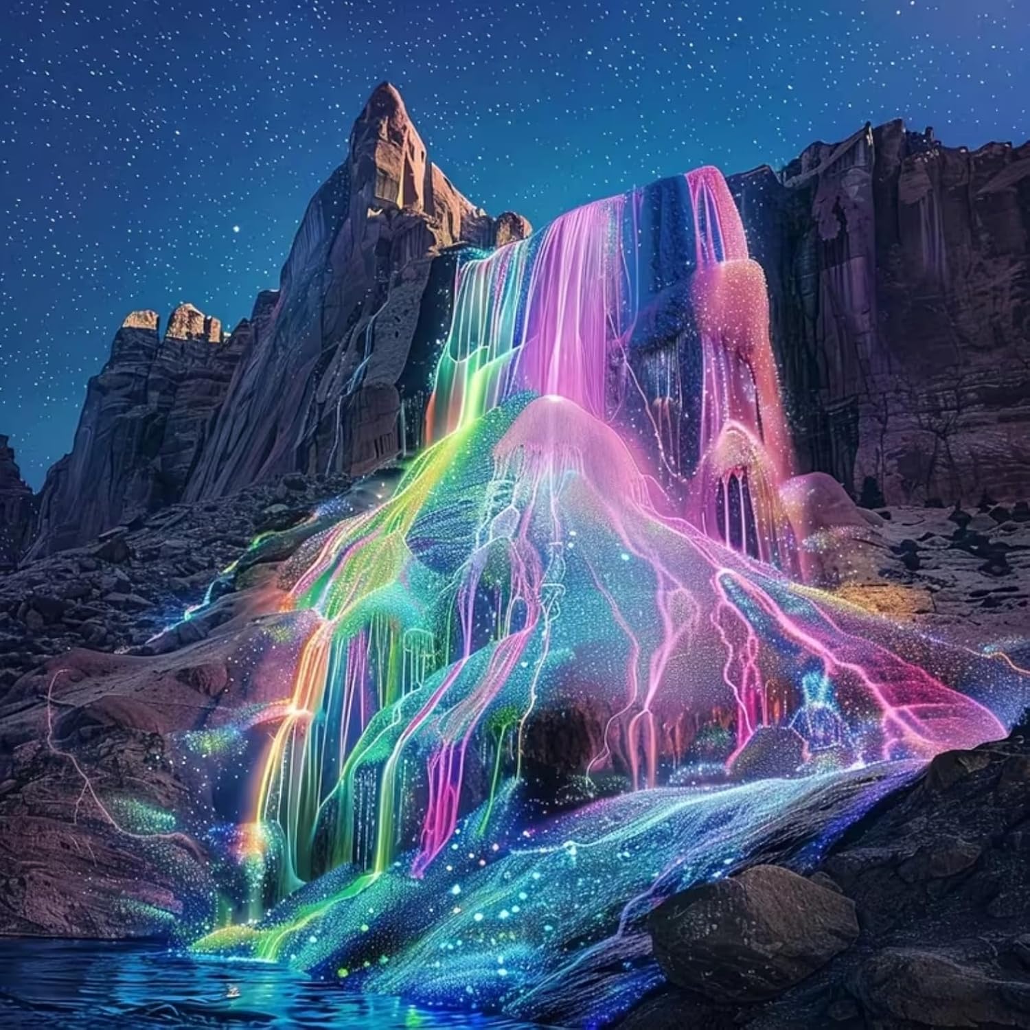 Rainbow Waterfall Diamond Paintings