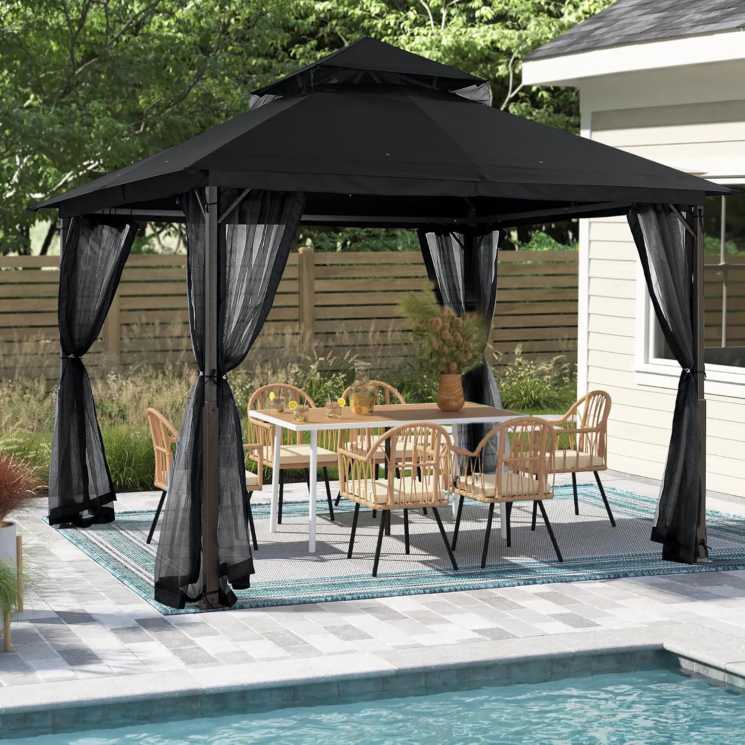 Mastercanopy Patio Gazebos with Netting