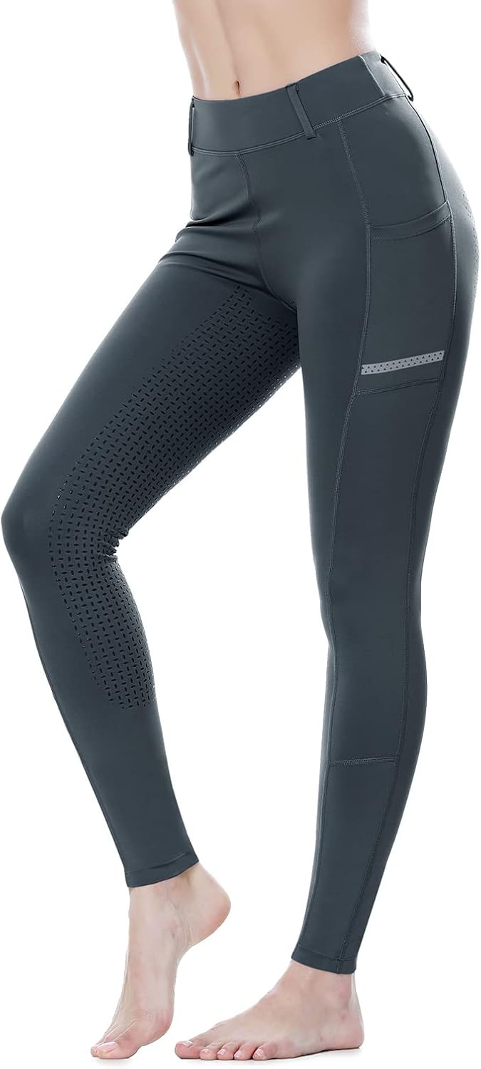 Horse Riding Pants Equestrian Women Full Seat Breeches Pockets