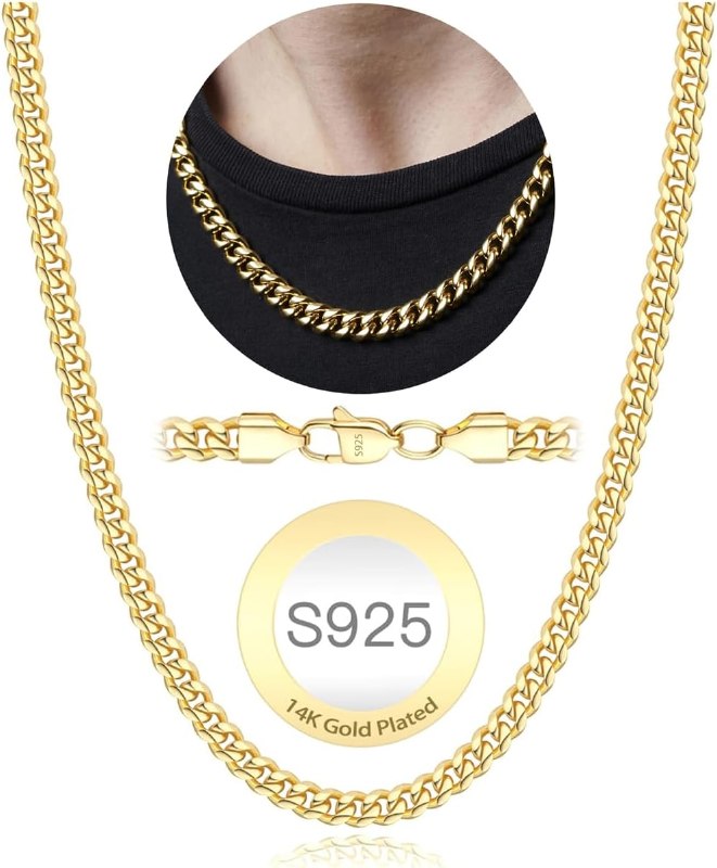 Avotto Sterling Silver Cuban Link Chains
