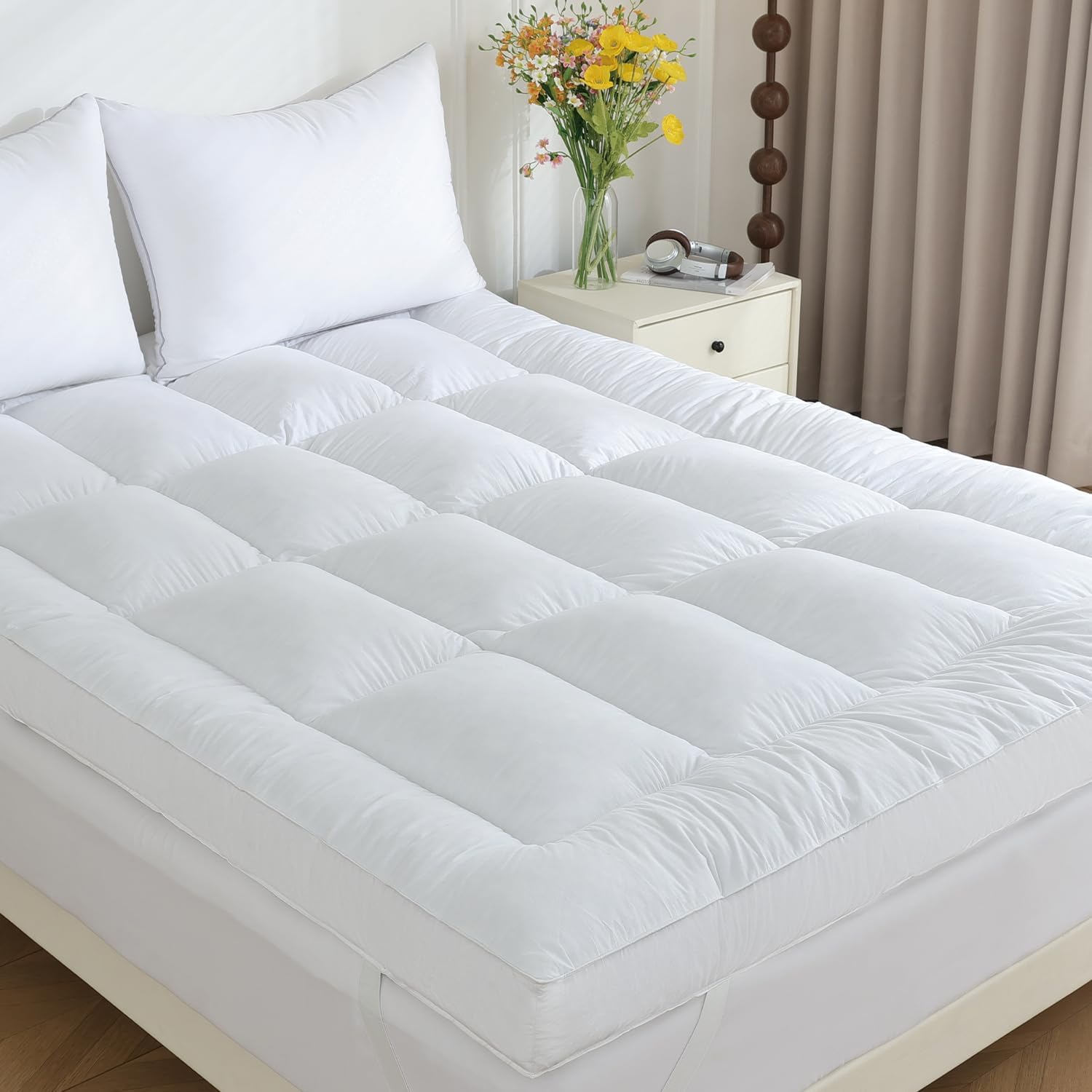 WhatsBedding Goose Feather Mattress Toppers