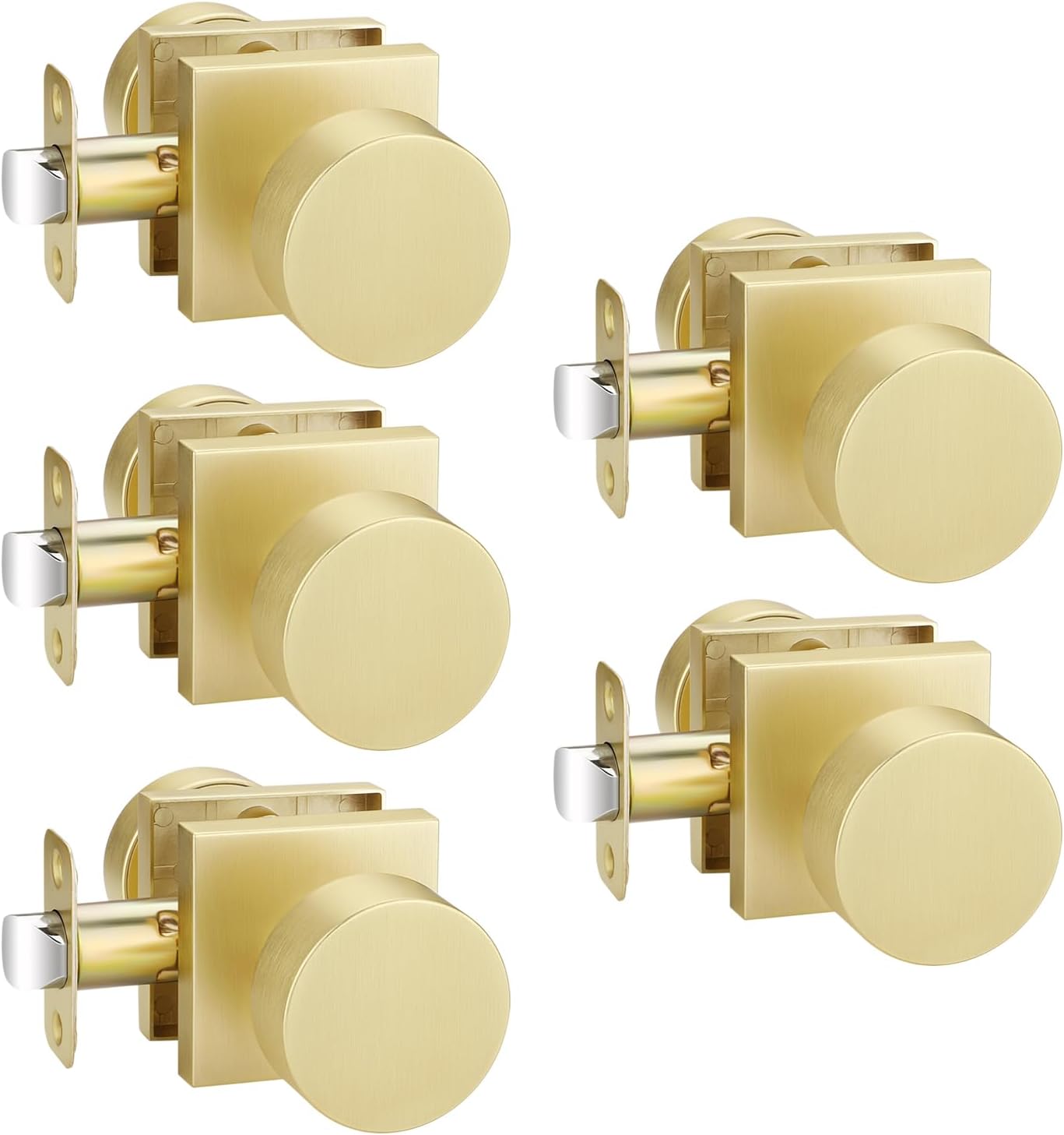 GUTENKONB Satin Brass Door Knobs