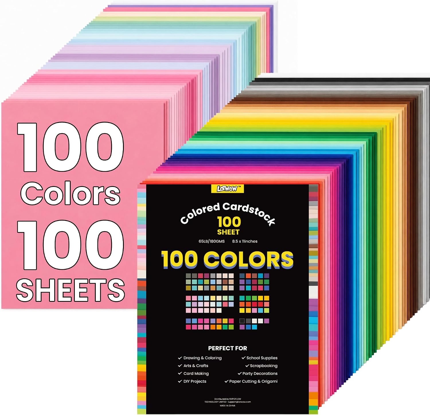 Assorted Colors Cardstock Paper Sheets