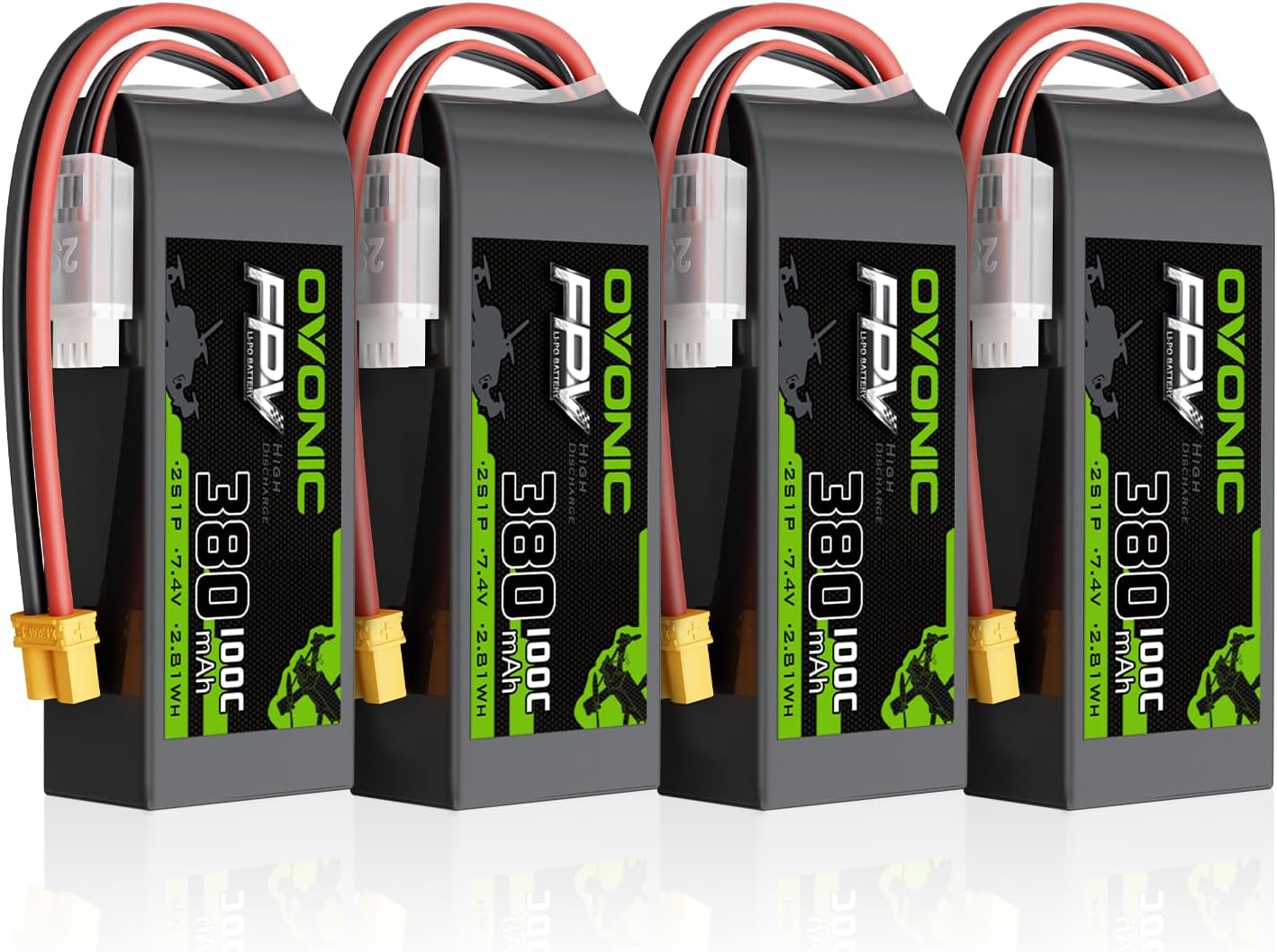 OVONIC 2S 380mAh LiPo Batteries