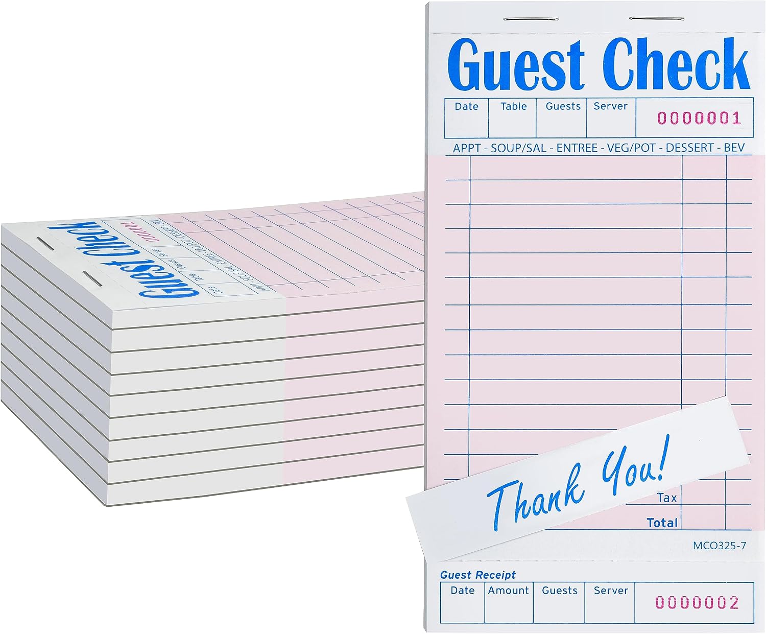 KitchenDine Guest Check Pads (Pink