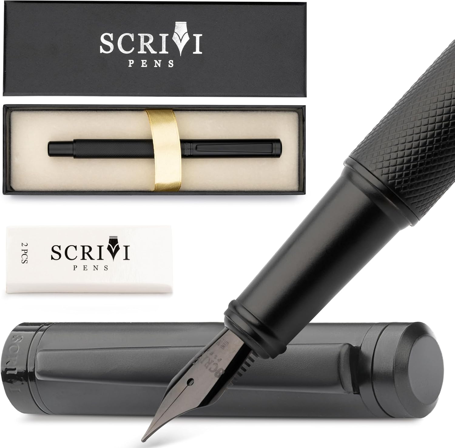 Scrivi Luxury Fountain Pens (Black