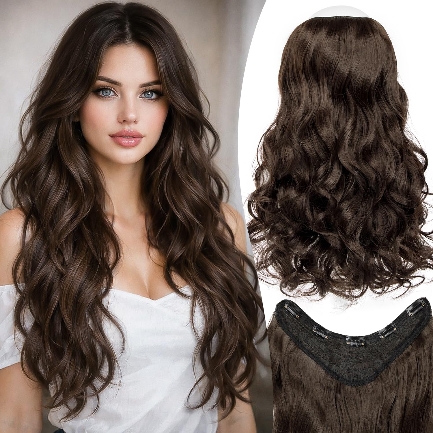 HANDAOYOU Curly Hair Extensions