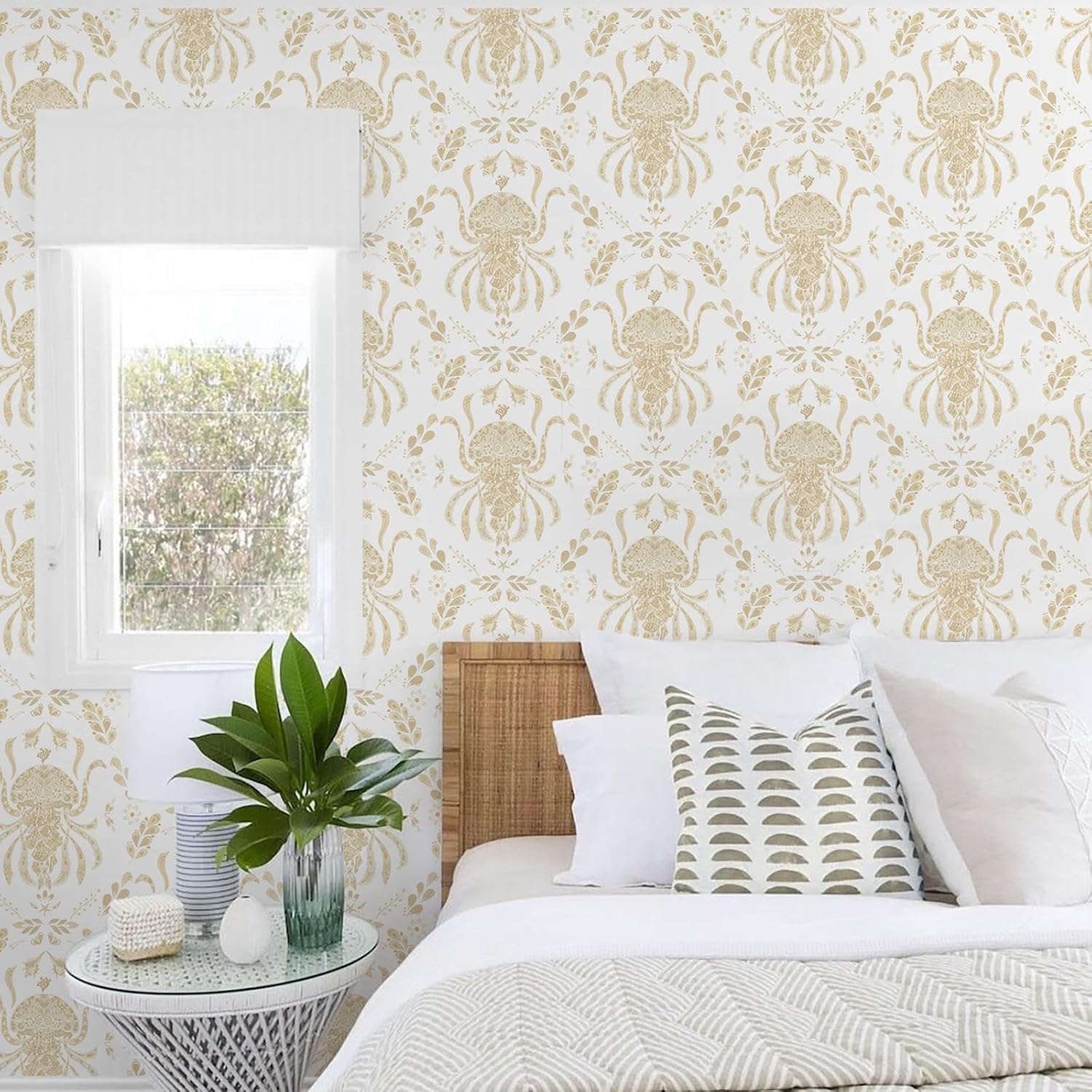 Dimoon Beige Peel and Stick Wallpapers