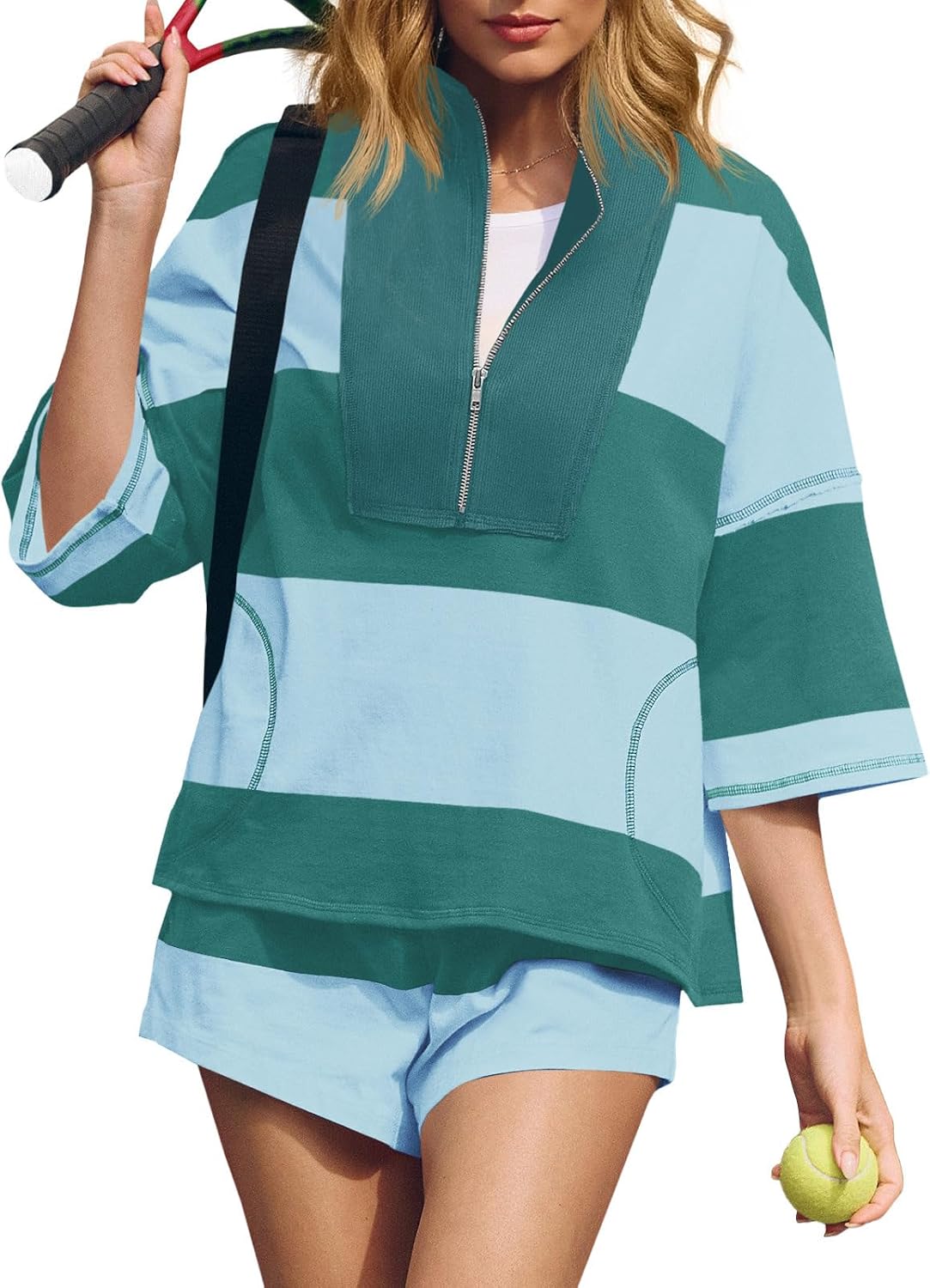 Fisoew Striped Sweatshirt Outfits