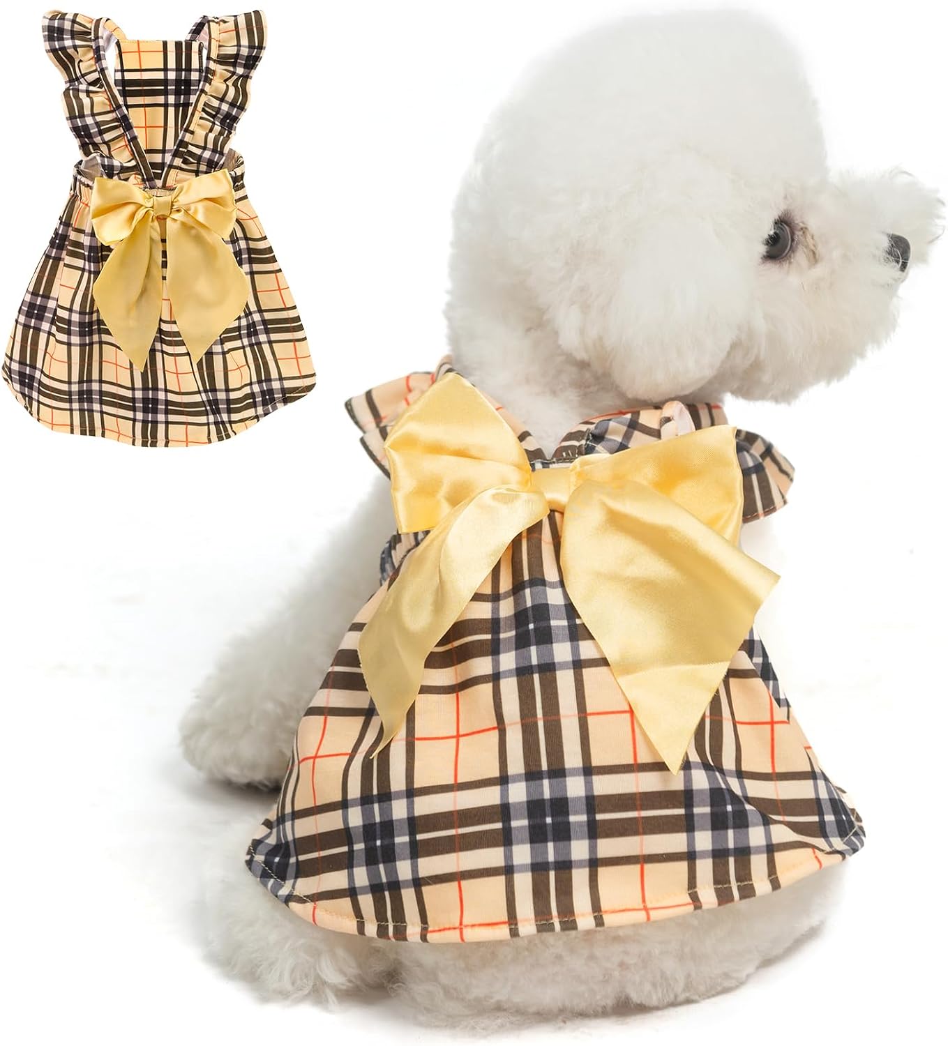 Bingpet Plaid Dog Dresses