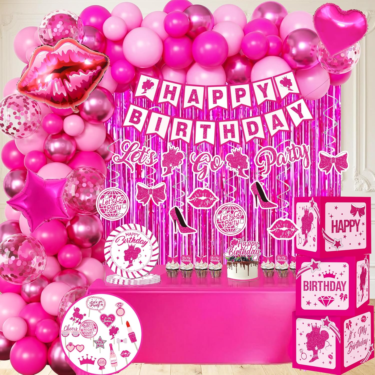 Hot Pink Birthday Party Decorations