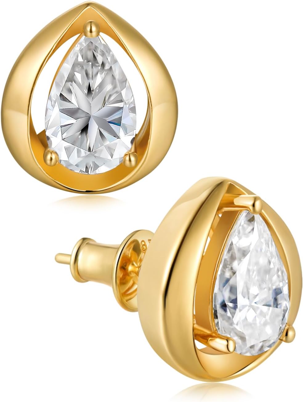 Color-D Moissanite Stud Earrings