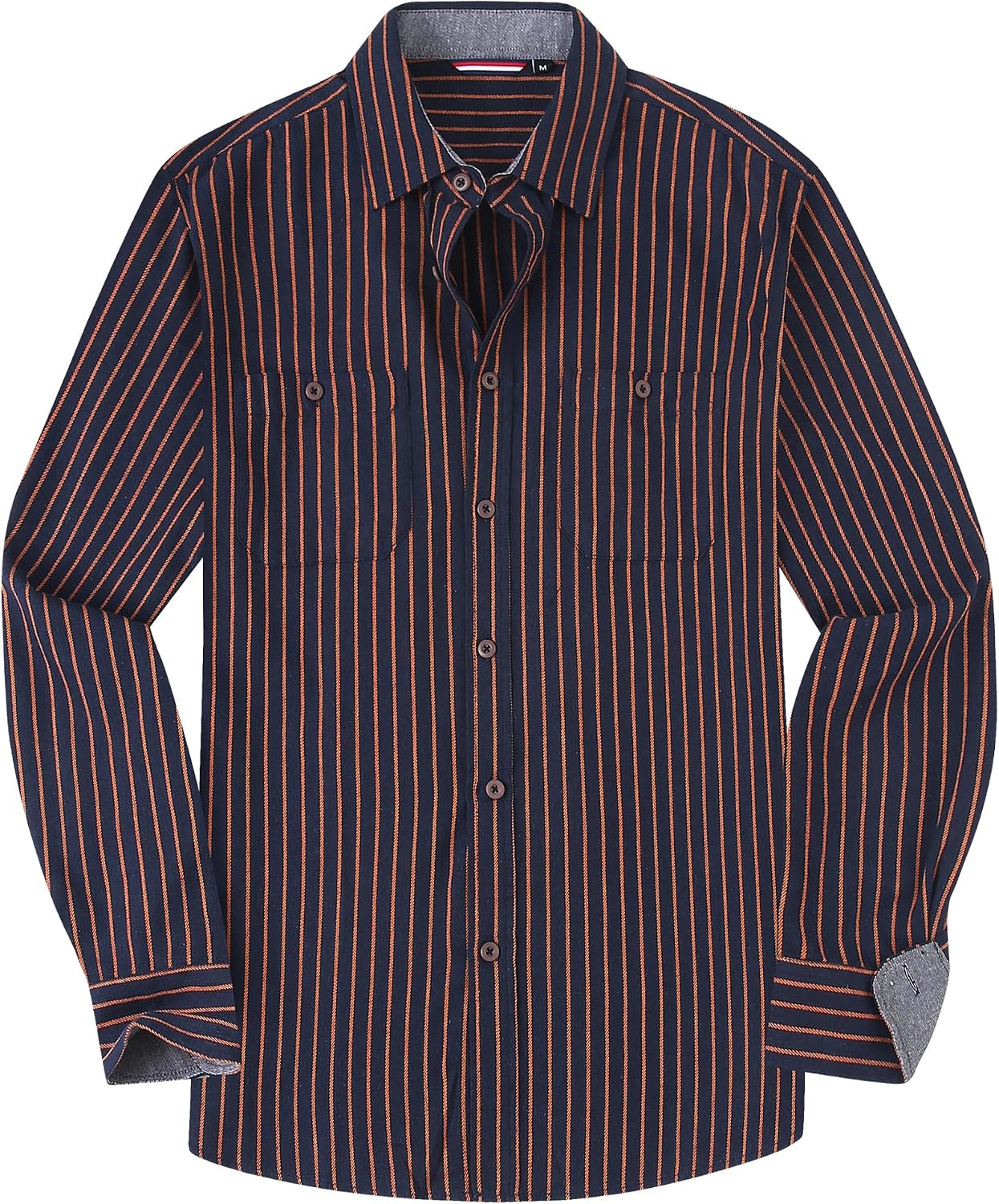 Alex Vando Mens Button Down Regular Fit Long Sleeve Casual Flannel Shirts
