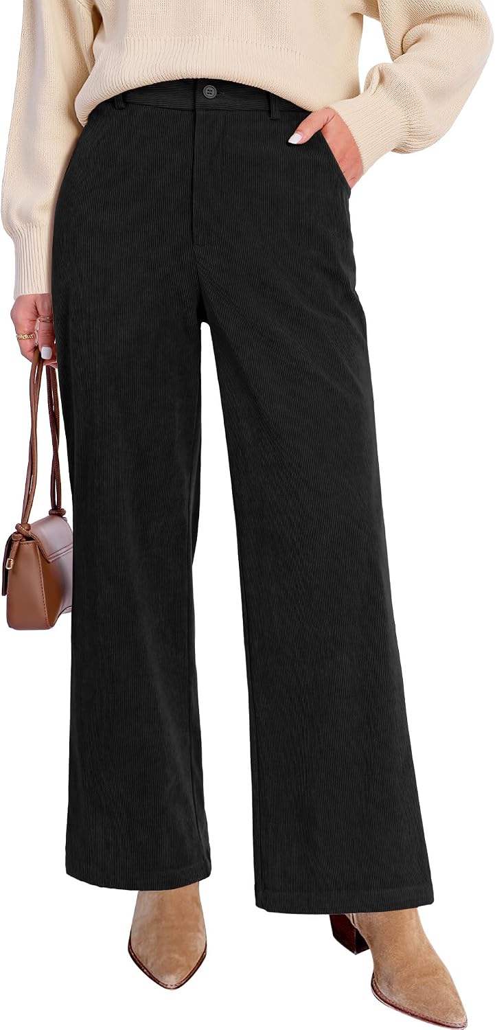 GRAPENT Corduroy Wide Leg Pants