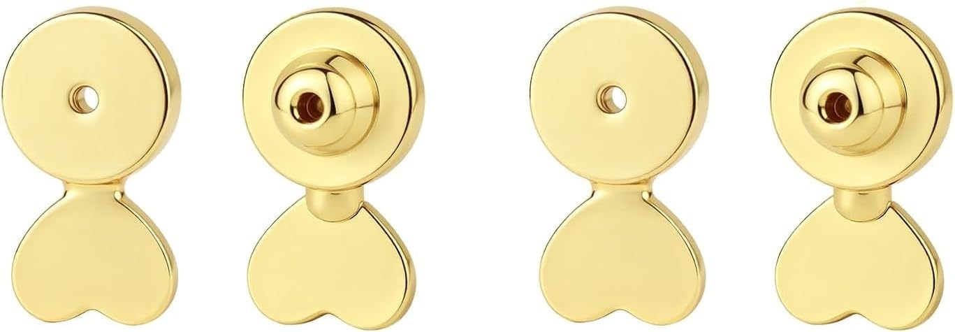 Gold Heart Earring Lifters