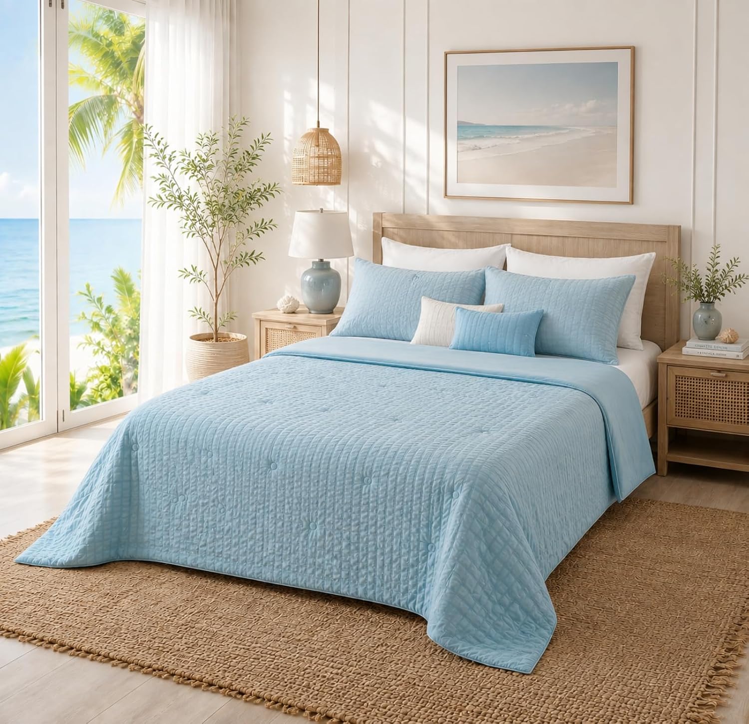 Cooling Comforter Blanket for Hot Sleepers, Queen Size 90" × 90"