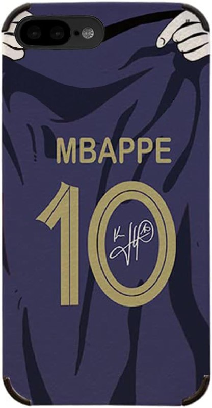 Mbappe Jersey Phone Case Creative Soccer Case for iPhone 7 Plus / 8 Plus Thin Soft Imitation Leather Shockproof