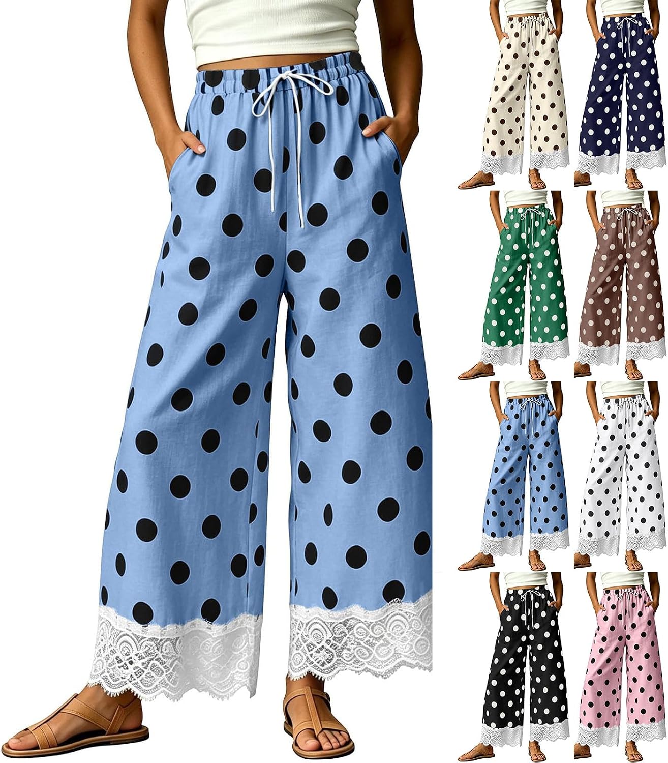 Lace Hem Y2K Pants