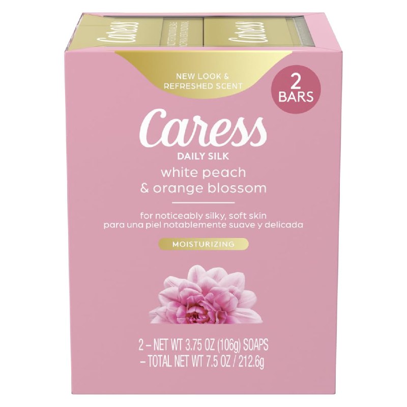 Caress Beauty Bar Soap For Women, Daily Silk With Silk Extract and Floral Oil Essence Moisturizing Body Soap for Silky, Soft Skin, 3.75 oz, 2 Bath Bars !! SUBSCRIBE AND SAVE!! Checkout with sub and save for maximum discount