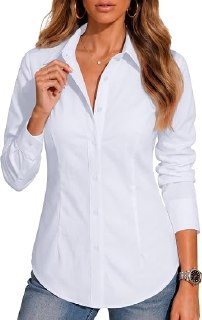 Women Long Sleeve Button Down Dressy