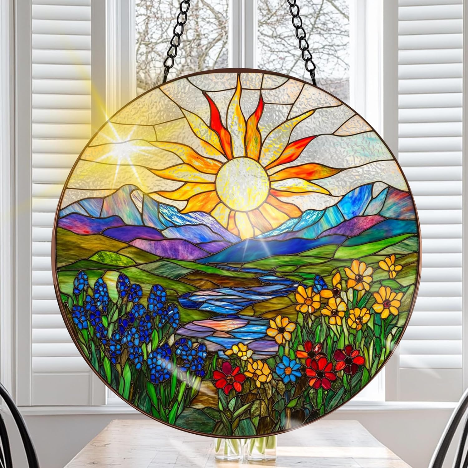 VAIIEYO Stained Glass Sun Catchers