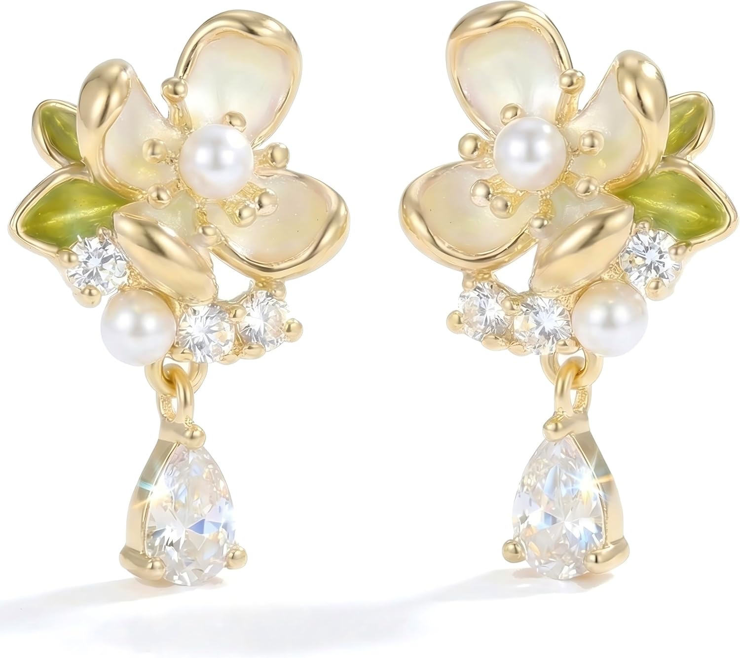 14K Vermeil Flower Earrings