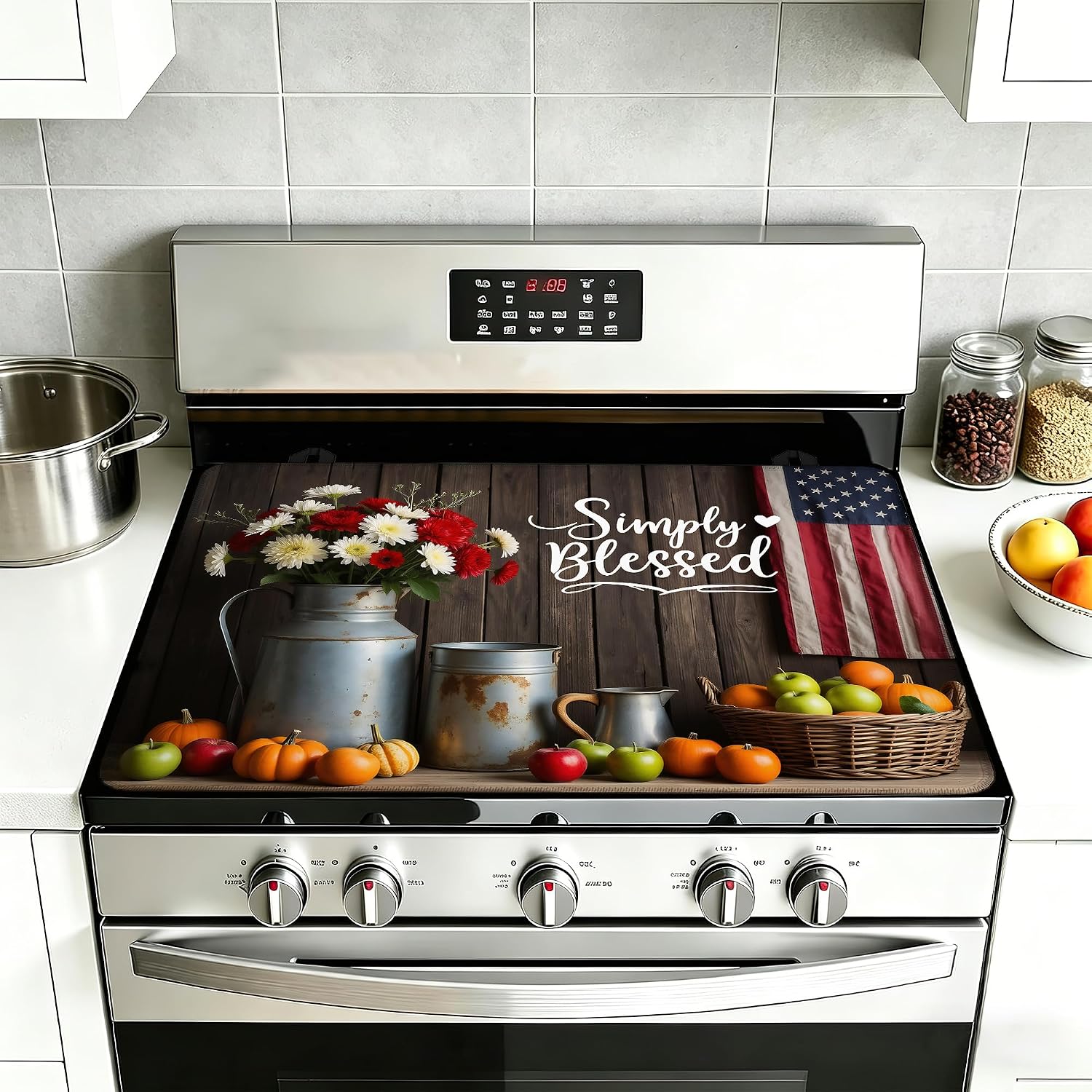 Farmhouse Electric Stove Top Covers