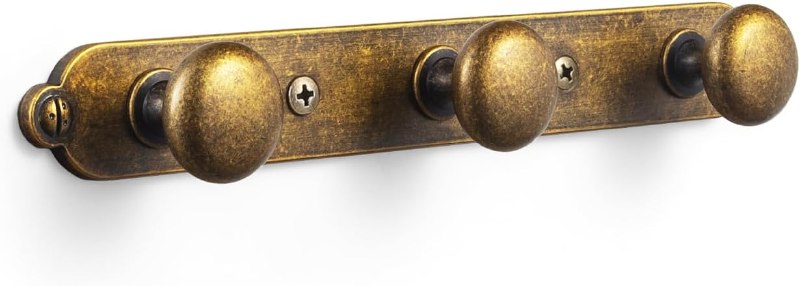 Goo-Ki Antique Brass Coat Hooks
