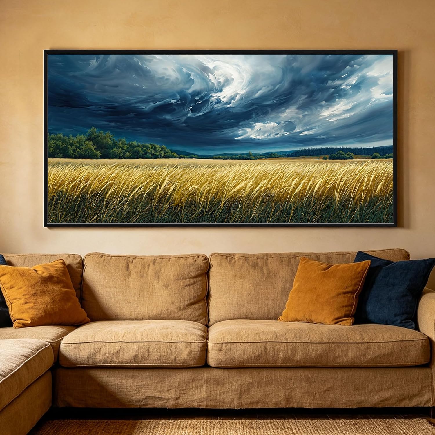 Blue Abstract Canvas Wall Arts