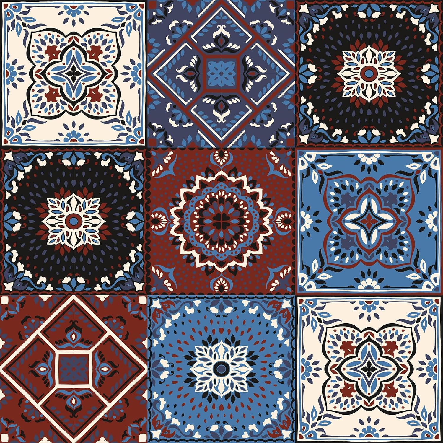 VaryFloral Moroccan Peel and Stick Wallpapers