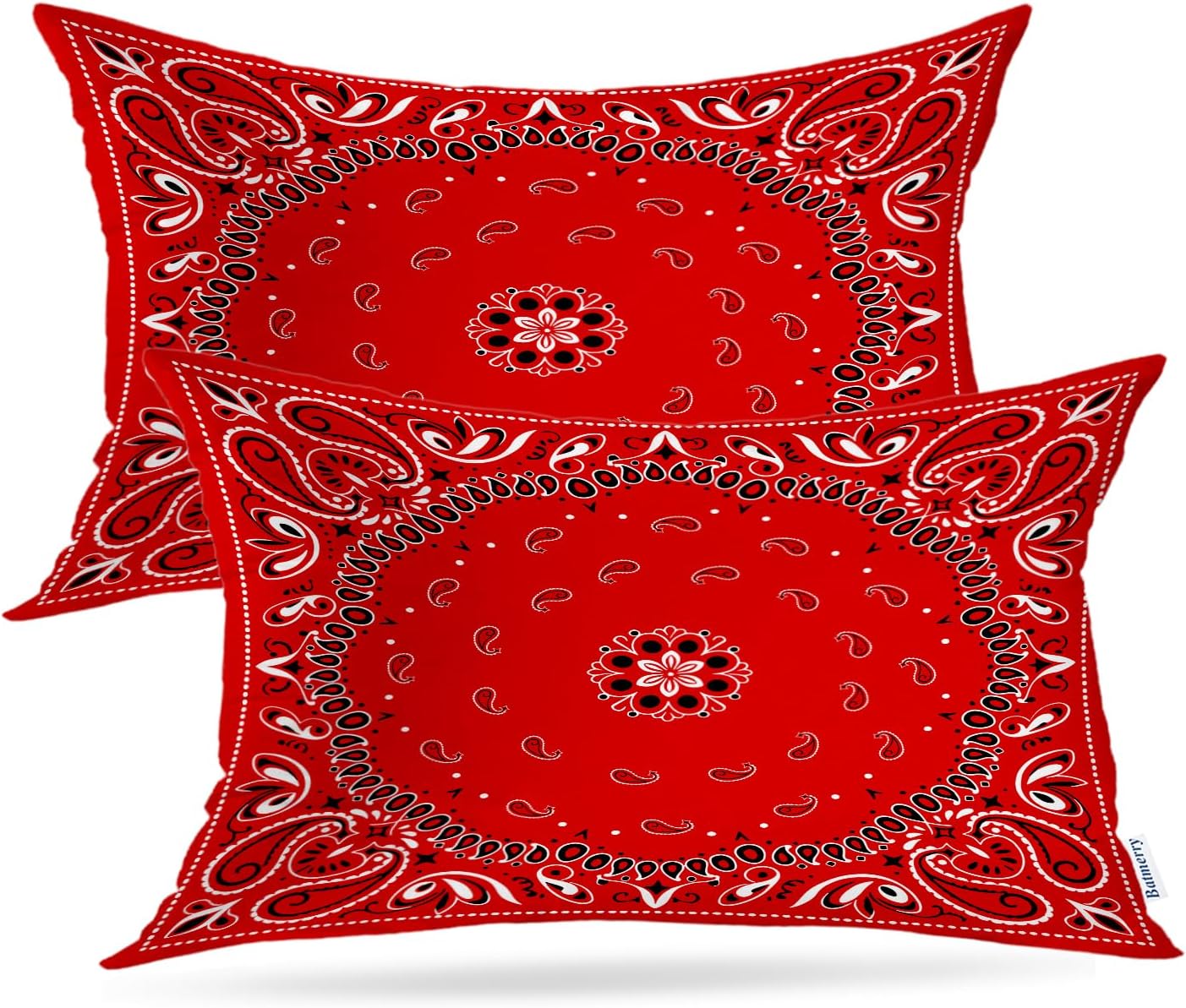 Red Batmerry Pillow Covers