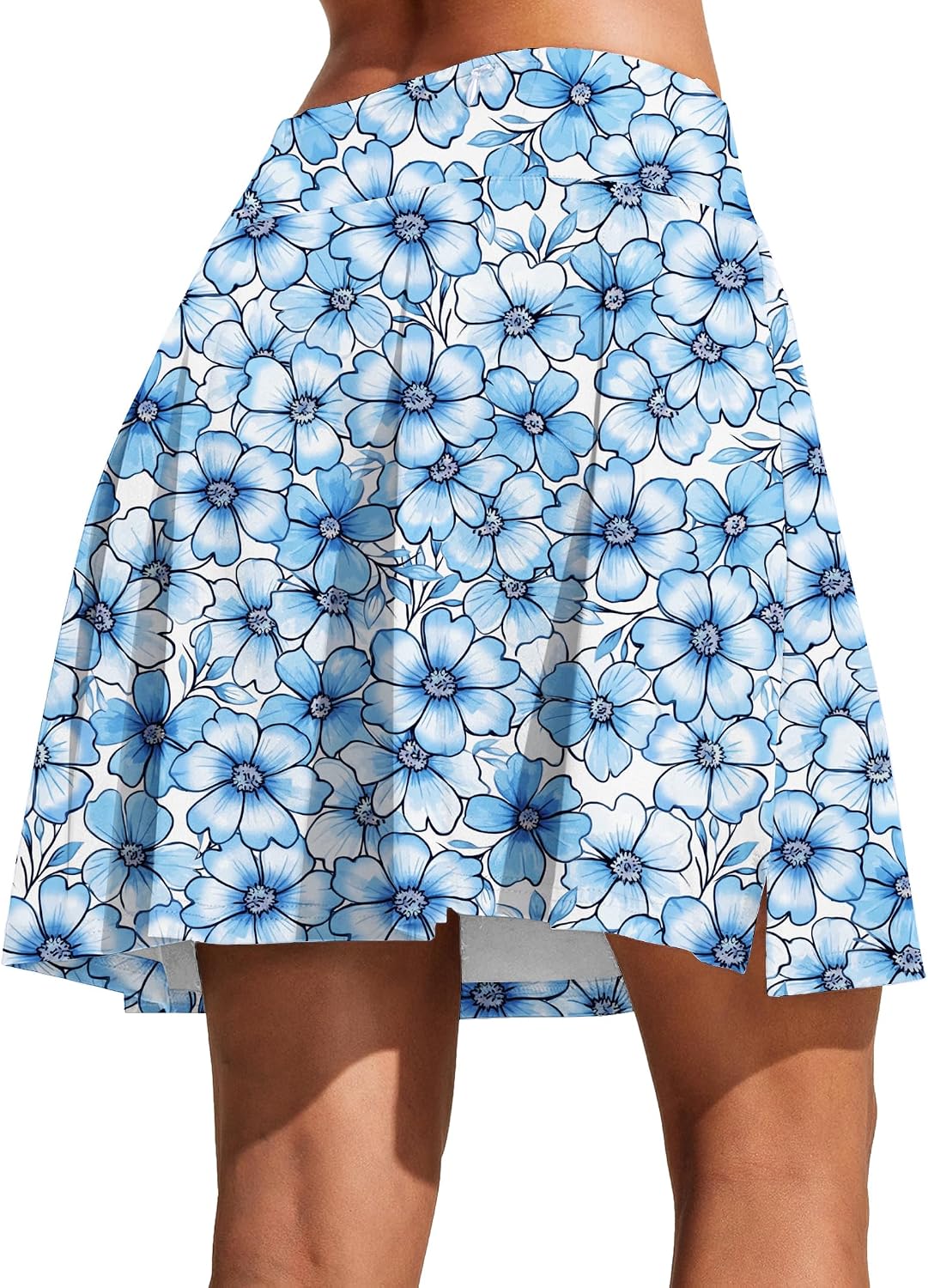 COOrun Women Golf Skirts (Blue Floral