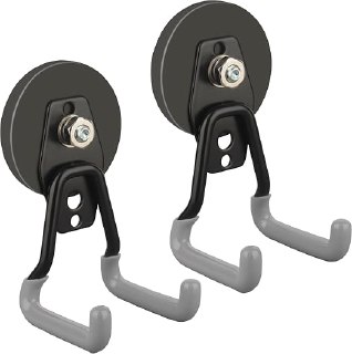 PR!CE DROP ( ) New Upgraded Heavy Duty Magnetic Hooks,Strong Large Magnet Hooks for Power Drill,Garden Tools, Hose,Pegboard,Garage,Workshop,2 Pack Magnetic Storage Hooks for Indoor Outdoor Hanging(Gray)